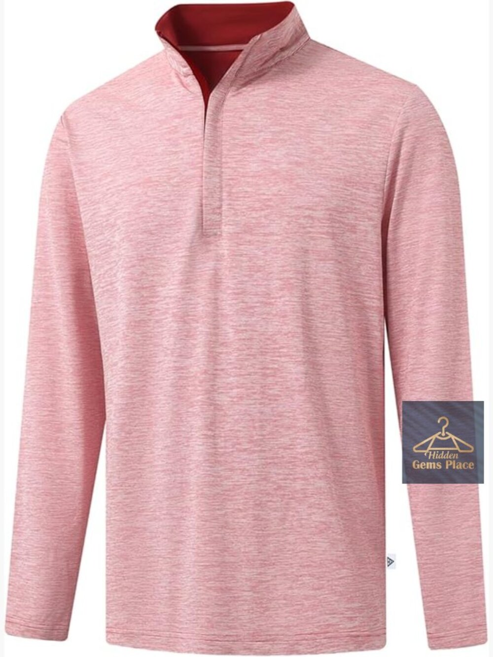 Quarter Zip Pullover Men Dry Fit Brushed Performance Long Sleeve Mock Neck Golf